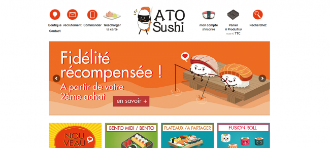 ATO Sushis site ecommerce