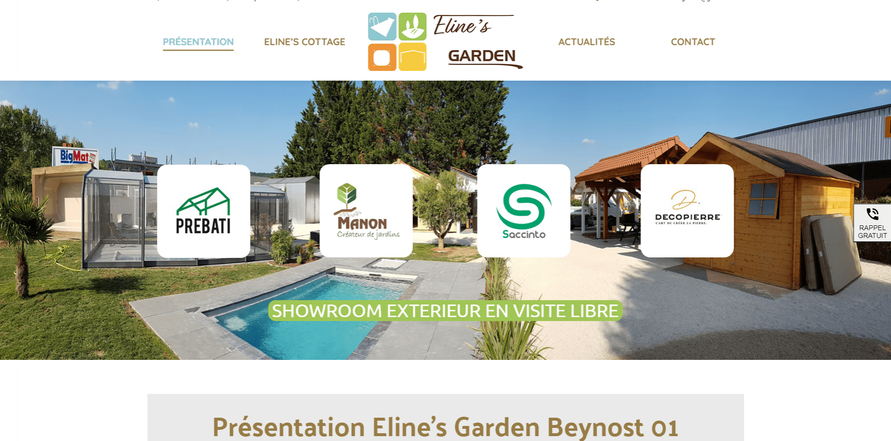 Elinesgarden site vitrine kalitys