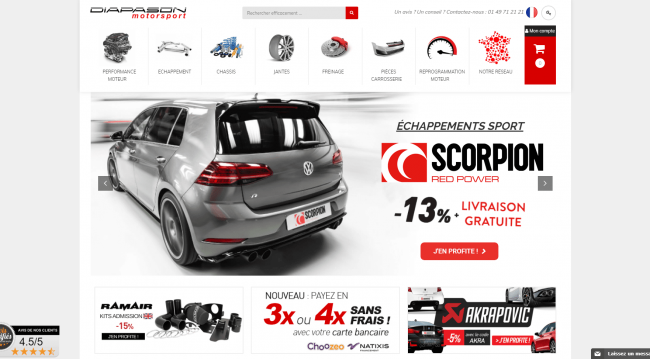 site vitrine diapason motorsport